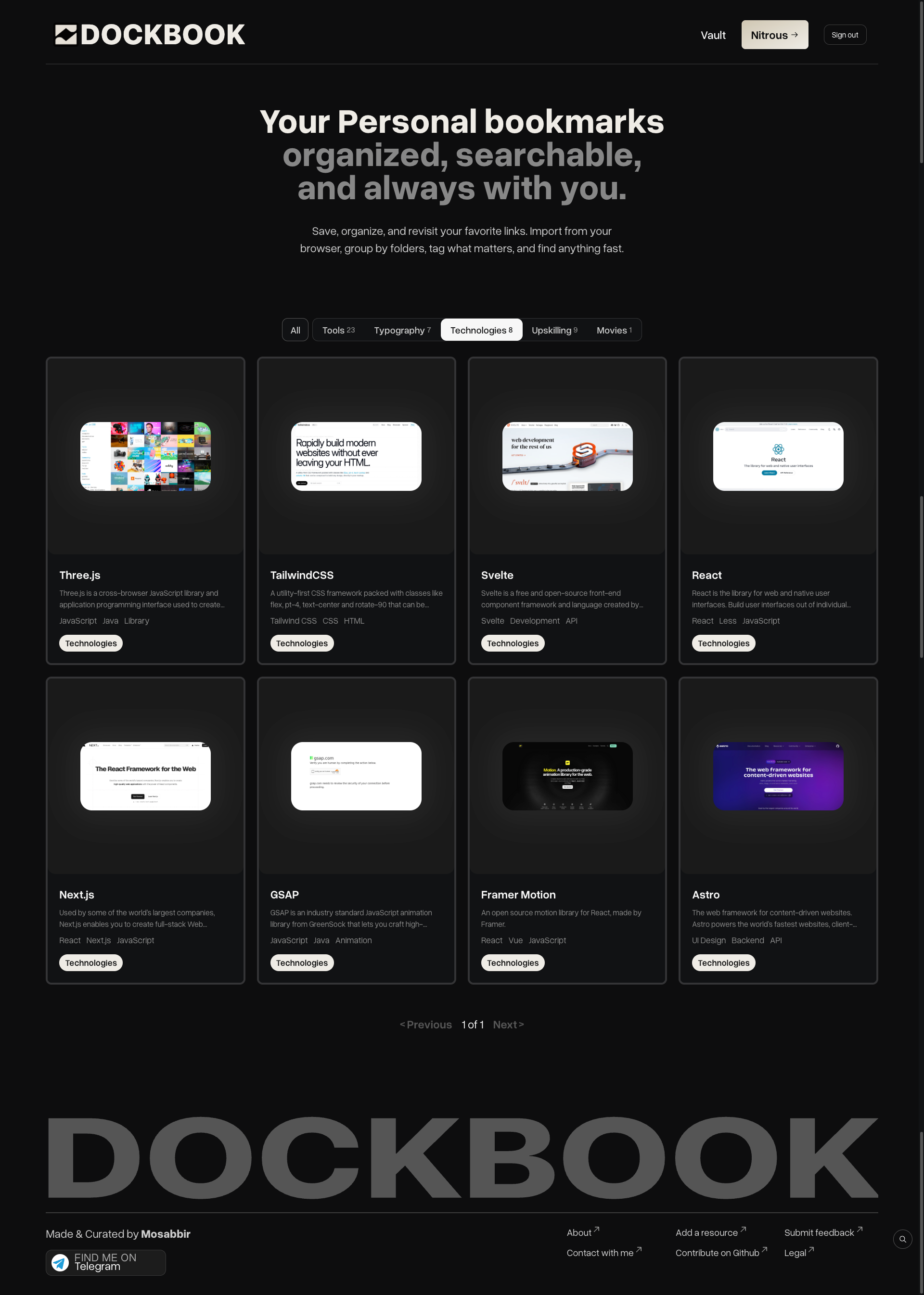 DockBook - Bookmark Manager